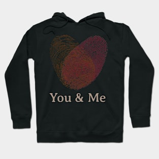 Fingerprint Heart - You & Me - Love Hoodie